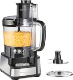Hamilton Beach Stack & Snap Food Processor and Vegetable Chopper, BPA Free, Stainless Steel Blades, 12 Cup Bowl, 2-Speed 450 Watt Motor, Black (70725A) - Image 2