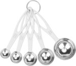 5pcs Measuring Spoon Set, Heavy Duty Stainless Steel Measuring Cups for Cooking Baking, Tablespoon Teaspoon for Dry or Liquid Ingredients, Fits in Spice Jar, 1/4 1/2 1 tsp, 1/2 1 tbsp - Image 2