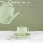 Electric Gooseneck Kettle, 1L 1500WFast Boil, 100% Stainless Steel BPA Free Pour-Over Coffee & Tea Kettle,Water Boiler with Auto Shut & Boil-Dry Protectio,Green - Image 9