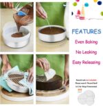 E-far 6 Inch Cake Pan Set of 3, Stainless Steel Round Smash Cake Baking Pans Tins, Non-Toxic & Healthy, Mirror Finish & Dishwasher Safe - Image 6