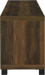 Coaster Home Furnishings - Sachin - Engineered Wood - 79-Inch TV Stand with Glass Doors, Adjustable Shelves - Living Room - Dark Pine - 736293 - Image 7