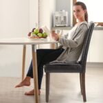 DUMOS Dining Chairs Set of 6, Moden PU Leather Kitchen Table Chairs with Wooden Legs and Padded Seat for Dining Room/Kitchen/Living Room/Restaurant, Brown - Image 3