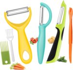Senbowe Upgrade Potato Peeler for Kitchen, 6PCS Stainless Steel Vegetable Peeler, I and Y Veggie Food Peeler for Apple Fruit Carrot Zucchini Cucumber,Good Grip Makes Peeling Very Easy - Image 2