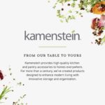 Kamenstein 20 Jar Revolving Countertop Spice Rack with Spices Included, FREE Spice Refills for 5 Years, Polished Stainless Steel with Black Caps, 30020 - Image 9