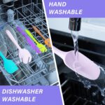 Silicone Spatula Set, 5 Piece Food Grade Rubber Spatulas for Baking, Cooking, and Mixing High Heat Resistant Non Stick Dishwasher Safe BPA-Free (Multicolor) - Image 6