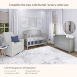 Dream On Me Storybrooke 5-in-1 Convertible Full-Size Baby Crib in Pebble Grey, GreenGuard Gold & JPMA, Convert to Toddler, Day & Full-Size Bed, Sustainable Pinewood, 3 Mattress Heights - Image 8