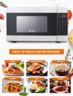Commercial CHEF CHM990W 900 Watt Counter Top Microwave Oven, 0.9 Cubic Feet, White Cabinet - Image 3