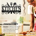 Metal Kitchen Wall Decor,Kitchen Signs Decoraions For Wall,Rustic Kitchen Decor Sign,Country Farmhouse Decoration for Kitchen or Dining Room,13.8x8.8 Inches (Black),BiaGift1126-2 - Image 7