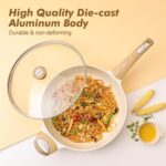 SENSARTE Ceramic Cookware Set, Pots and Pans Set Non stick, 14-Piece Induction Cookware, Non toxic Healthy Non Stick Kitchen Cooking Set, with Frying Pans Set, PFAS PTFE PFOA PFOS Free - Image 7