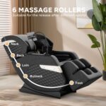Massage Chair Full Body, Zero Gravity Massage Chair with Auto Modes, Airbag Massage, Foot Massage, Heating, Touch Screen Controller, Home Relaxation Recliner with Massage, Black/Diamond Pattern - Image 7