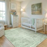 5x7 Sage Green Modern Abstract Area Rugs for Living Room, Washable Rugs for Nursery Bedroom, Non-Slip Minimalist Neutral Wave Striped Rugs for Playroom Boys, Throw Accent Rug Carpet for Dining Room - Image 7
