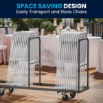 Flash Furniture Hercules Series Plastic Folding Chair - White - 4 Pack 650LB Weight Capacity Comfortable Event Chair-Lightweight Folding Chair - Image 8