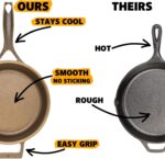 Stargazer 12-Inch Cast Iron Skillet | Made in USA, Seasoned, Premium Frying Pan for Grilling, Searing, Baking & More – Durable Cast Iron with Smooth Cooking Surface - Image 4