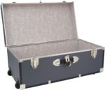 Seward Explorer Trunk with Wheels & Lock, Gray, 30-Inch - Image 3