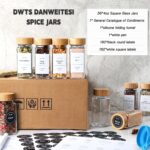 DWTS DANWEITESI 36 Pcs Glass Spice Jars - 4oz With Bamboo Lids, Empty Bottles With Labels, Kitchen Spice Jars With Shaker Lids - Image 5