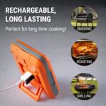 ThermoPro 650 ft Wireless Meat Thermometer Digital for Grilling and Smoking, 2 Probes Bluetooth Meat Thermometer for Cooking Turkey Fish Beef, Rechargeable Smoker Accessories for BBQ Oven - Image 9