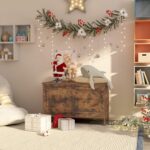 HOOBRO Toy Box, Retro Wooden Look Storage Chest with Safety Hinge, Entryway Storage Bench Supports 220 lb, 29.9 x 15.7 x 18.9 Inches Toy Chest Organizer, Easy Assembly (Rustic Brown) BF75CW01G1 - Image 5