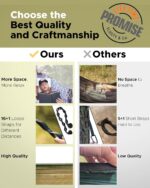 Sunyear Camping Hammock, Portable Single & Double Hammock with Net, 2 Person Hammock Tent with 2 * 10ft Straps, Best for Outdoor Hiking Survival Travel - Image 3