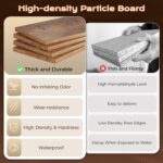 Huuger 63 Inch L Shaped Desk with Power Outlets and USB-C Port, 0.95 Inch Thicker Desktop, Reversible Computer Desk, Larger Office Corner Gaming Desk, Metal Frame, for Home Office, Study, Rustic Brown - Image 10