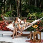 Lazy Daze Hammocks 12 FT Double Quilted Fabric Hammock with Spreader Bar and Detachable Pillow, 2 Person Hammock for Outdoor Patio Backyard Poolside, 450lbs Weight Capacity, Natural - Image 8