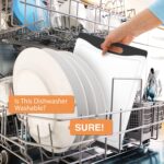 Extra Large Cutting Boards, Plastic for Kitchen (Set of 4) Dishwasher Chopping Board with Juice Grooves, Easy-Grip Handles, Black, Empune - Image 7