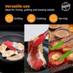 Popco 3 Piece Kitchen Tongs Set 7, 9, 12 Inch - Stainless Steel Nonstick Tongs with Silicone Tips - Heat Resistant and Dishwasher Safe for Cooking, Grilling, Salad, and Everyday Serving - Image 9