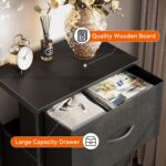 AODK Dresser for Bedroom Nightstand Small Dressers Chest of Drawers End Table for Living Room, Closet Dresser with 3 Storage Drawers Organizer Clothes, Black - Image 5