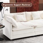 Ihanherry Cloud Sofa 77 Inch Loveseat, Modern Sectional Couch, 2-Seats Sofa for Living Room Bedroom and Apartment, Comfy Double Layer Upholstered Seat Cushion, Breathable Chenille Fabric, Beige - Image 8