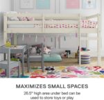 DHP Milton Twin Loft Bed, White, Traditional Small Space Junior Size, Horizontal Paneling, Sturdy Wood Construction - Image 12