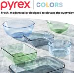 Pyrex Colors Tinted (3-Pack, Full Set) Sculpted Tinted Glass Mixing Bowls With Lids, Nesting Space Saving Set of Bowls For Prepping and Baking, 1.3QT, 2.3QT & 4.5Q - Image 6