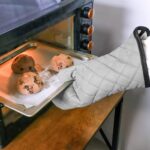 ARCLIBER Oven Mitts 1 Pair of Quilted Lining,Heat Resistant Kitchen Gloves,Classic Flame Oven Mitt Set,Grey 13 Inches - Image 3