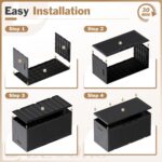 Devoko 100 Gallon Waterproof Large Resin Deck Box Indoor Outdoor Lockable Storage Container for Patio Furniture Cushions Garden Tools (100 Gallon, Black) - Image 7