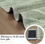 5x7 Sage Green Modern Abstract Area Rugs for Living Room, Washable Rugs for Nursery Bedroom, Non-Slip Minimalist Neutral Wave Striped Rugs for Playroom Boys, Throw Accent Rug Carpet for Dining Room - Image 10