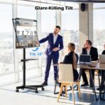 BONTEC Mobile TV Stand with Tilt Function, Rolling TV Stand for 23-60" LED, LCD, OLED TVs, Holds up to 88lbs, Max VESA 400x400mm, Adjustable Media Shelf (Black, 17.1x15.1x53.1 in) - Image 5