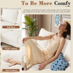 Homall Sofa for Living Room, Couch with Convertible Chaise, 3 Seat L-Shaped Sofas, Comfy Corduroy Couches for Apartment, Small Space, Cream - Image 5