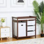 Wooden Baby Changing Table, Modern Baby Changing Station Dresser with Laundry Hamper, Diaper Changing Table, 3 Drawer Basket and Changing Pad for Baby Newborn Infant - Image 3