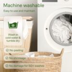 Ultra Soft Queen Size Mattress Topper - Viscose Made from Bamboo Pillow Top Mattress Pad for Back Pain Relief - Naturally Cooling for Hot Sleepers, Green - Image 7