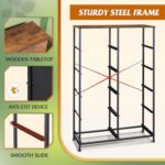 WLIVE Tall Dresser for Bedroom with 10 Fabric Drawers, Organizer Units for Closet, Storage Tower with Cabinet, Metal Frame, Rustic Brown Wood Grain Print Dressers - Image 8