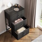 AODK Dresser for Bedroom Nightstand Small Dressers Chest of Drawers End Table for Living Room, Closet Dresser with 3 Storage Drawers Organizer Clothes, Black - Image 7