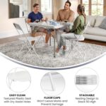 Flash Furniture Hercules Series Plastic Folding Chair - White - 4 Pack 650LB Weight Capacity Comfortable Event Chair-Lightweight Folding Chair - Image 6