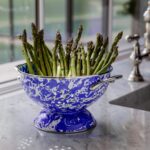 Golden Rabbit Enamelware Medium Colander, 3 quart, Cobalt Swirl - Image 3