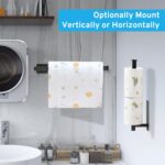 2nd Gen Paper Towel Holder Under Cabinet No Drilling, [More Sturdy] Self Adhesive or Drilling Paper Towel Holder Wall Mount for Kitchen,RV [Fit Mega Paper Towel Roll] SUS304 Stainless Steel - Image 5
