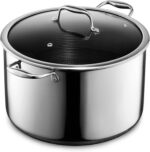 HexClad Hybrid Nonstick 12-Quart Stockpot with Tempered Glass Lid, Stay-Cool Handles, Dishwasher-Friendly, Oven-Safe Up to 900°F, Induction Ready, Compatible with All Cooktops - Image 2