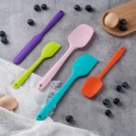 Silicone Spatula Set, 5 Piece Food Grade Rubber Spatulas for Baking, Cooking, and Mixing High Heat Resistant Non Stick Dishwasher Safe BPA-Free (Multicolor) - Image 8