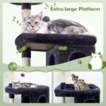Globlazer Heavy Duty Cat Trees for Large Cats, Sturdy 72in Maine Coon Cat Tree for Large Cats 20 lbs+ Heavy Duty Cat Tower for Adult Biggest Cat with 6 Scratching Posts, Hammock, S72, Dark Gray - Image 4