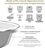 Golden Rabbit Enamelware Medium Colander, 3 quart, Cobalt Swirl - Image 4