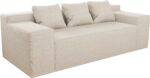 Modern 3-Seater Sofa, Hybrid Sofa in a Box, No Assembly Required, Comfy Sofa Couch with 3 Matching Pillows, Cat-Scratch Resistant Linen, Couch for Living Room or Bedroom, Beige - Image 10