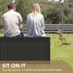 Devoko 100 Gallon Waterproof Large Resin Deck Box Indoor Outdoor Lockable Storage Container for Patio Furniture Cushions Garden Tools (100 Gallon, Black) - Image 4