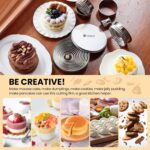 12-Piece 304 Stainless Steel Biscuit Cutter Set - Round Cookie Cutters for Baking (1/2/3/4/5 Inch) with Storage Box, Dough Pastry Cake Circle Cutting Ring Molds, Non-Rust & Dishwasher Safe - Image 4