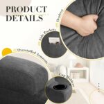 Recliner Chair, 360° Swivel Rocker Chair for Adults, Rocking Recliner Chair with Massage, Comfy Single Sofa with Side Pockets Cup Holders for Living Room, Bedroom, Nursery (Fabric, Dark Gray) - Image 8